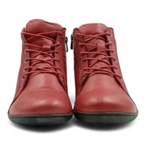 Pace Comfort 15661 μπορντό δερμάτινα γυναικεία ανατομικά μποτάκια με μαλακό πάτο