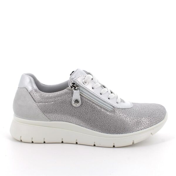Imac Ανατομικά Δερμάτινα Sneakers 756260 Argento με Εργονομική Σόλα & Μοντέρνο Στυλ