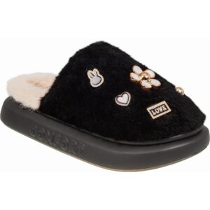 Adams Shoes 1-896-25501-29 μαύρη γυναικεία παντόφλα με ανατομικό πάτο και αντιολισθητική σόλα