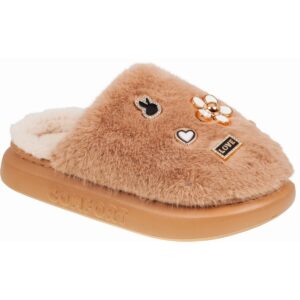 Adams Shoes 25501-29 μπεζ γυναικεία παντόφλα με ανατομικό πάτο και αντιολισθητική σόλα comfort