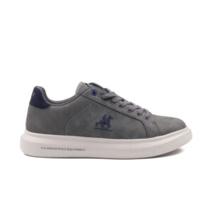 Ανδρικά sneakers U.S. GRAND POLO GPM528301_4242 γκρι με eco leather, ανατομικό πάτο και ελαφριά αντιολισθητική σόλα
