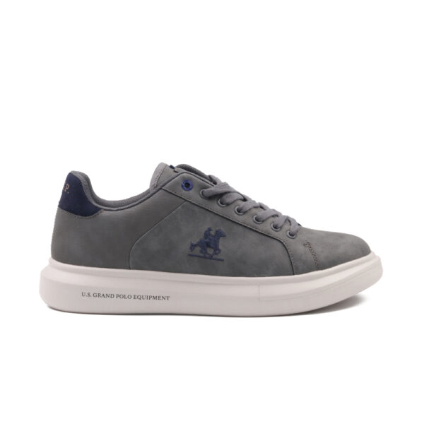 Ανδρικά sneakers U.S. GRAND POLO GPM528301_4242 γκρι με eco leather, ανατομικό πάτο και ελαφριά αντιολισθητική σόλα