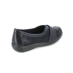 B-Soft 1122-05 μαύρο γυναικείο ανατομικό μοκασίνι casual με μαλακό πάτο και εύκαμπτη σόλα