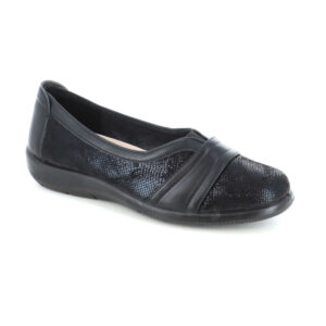 B-Soft 1122-05 μαύρο γυναικείο ανατομικό μοκασίνι casual με μαλακό πάτο και εύκαμπτη σόλα