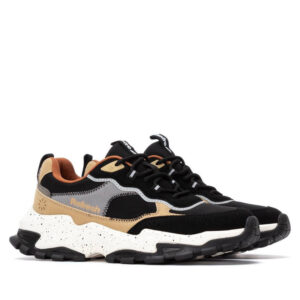 Γυναικεία μαύρα sneaker chunky Refresh 173104 με ελαστικά κορδόνια, αντιολισθητική σόλα και μοντέρνο casual design