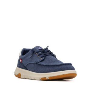 νδρικά casual παπούτσια Xti 145716 σε μπλε ύφασμα canvas με δίχρωμη σόλα.