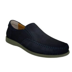 Ανδρικά loafers Antonello 146.251215 σε μπλέ nubuck δέρμα με ανατομική σόλα και slip-on σχεδιασμό