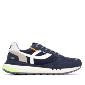 Ανδρικά μπλε sneakers Xti 145802 με suede λεπτομέρειες και δίχρωμη σόλα.