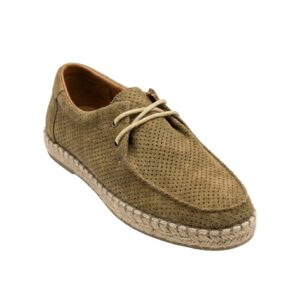 Ανδρικές δερμάτινες εσπαντρίγιες Verbenas Truman Hole σε χρώμα Roble (καφέ) με διάτρητο σχέδιο και σόλα από γιούτα