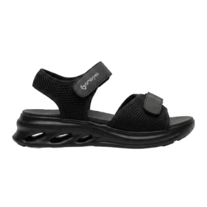 Μαύρα γυναικεία ανατομικά πέδιλα Amarpies ABZ30168, εξαιρετικά ελαφριά (150γρ) με μαλακό πάτο