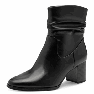 Γυναικεία ανατομικά ankle boots Marco Tozzi 2-25335-43-001 σε μαύρο χρώμα με μαλακό πάτημα Feel Me memory foam
