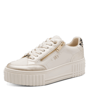 Γυναικεία ανατομικά sneakers Marco Tozzi 2-23728-46-402 σε Cream Comb χρώμα με μαλακό πάτημα Feel Me και πλατφόρμα 30mm.
