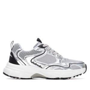 Refresh 176213 γυναικεία ανατομικά ασημί sneakers με πάτο Memory Foam