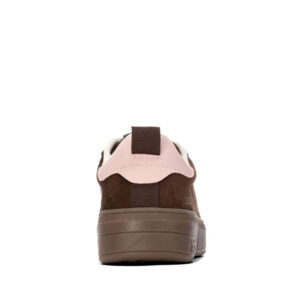 Xti 146270 ανατομικά αδιάβροχα γυναικεία sneakers σε καφέ χρώμα με ροζ λεπτομέρεια στη φτέρνα και πάτο Memory Foam
